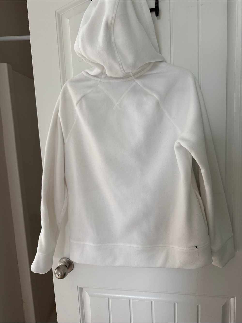Tommy Hilfiger White Fleece Zip Jacket with Logo - Picture 2 of 4